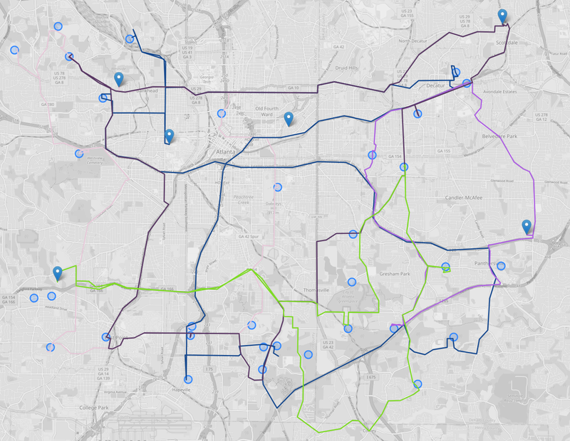 Field Service Routing map view